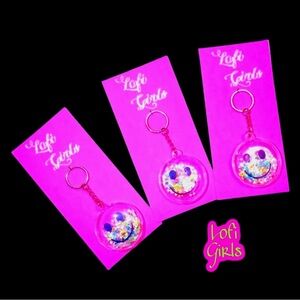 Groove With The Stars Y2K Smiley Face Bubble Charm Key Chain By Lofi Girls